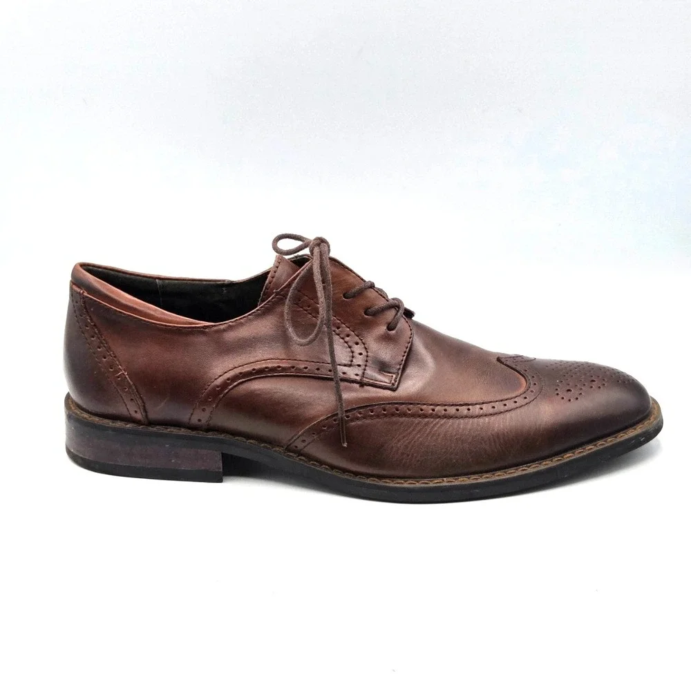 Joseph Abboud  Mens Lace Up Cap Toe Brown Leather Shoe Size‎ 10 D Retail 165.00